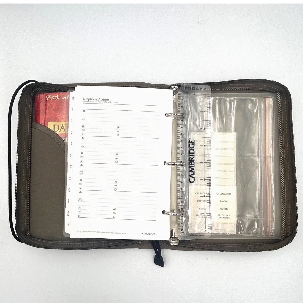 Pristine 1999/2000 Mead Cambridge Vintage Day Planner | Complete NOS Kit NEW